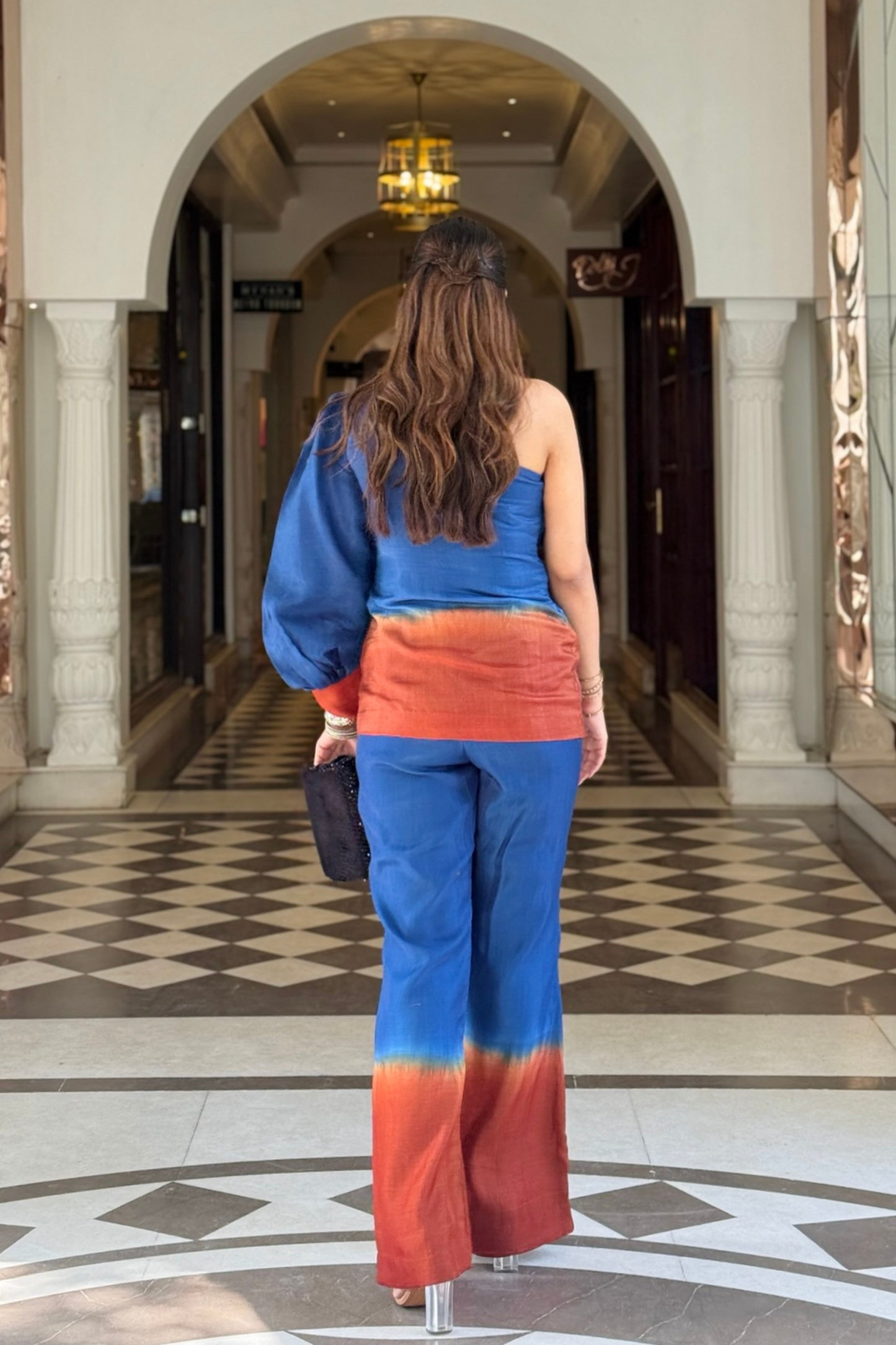 Blue and brown ombré set