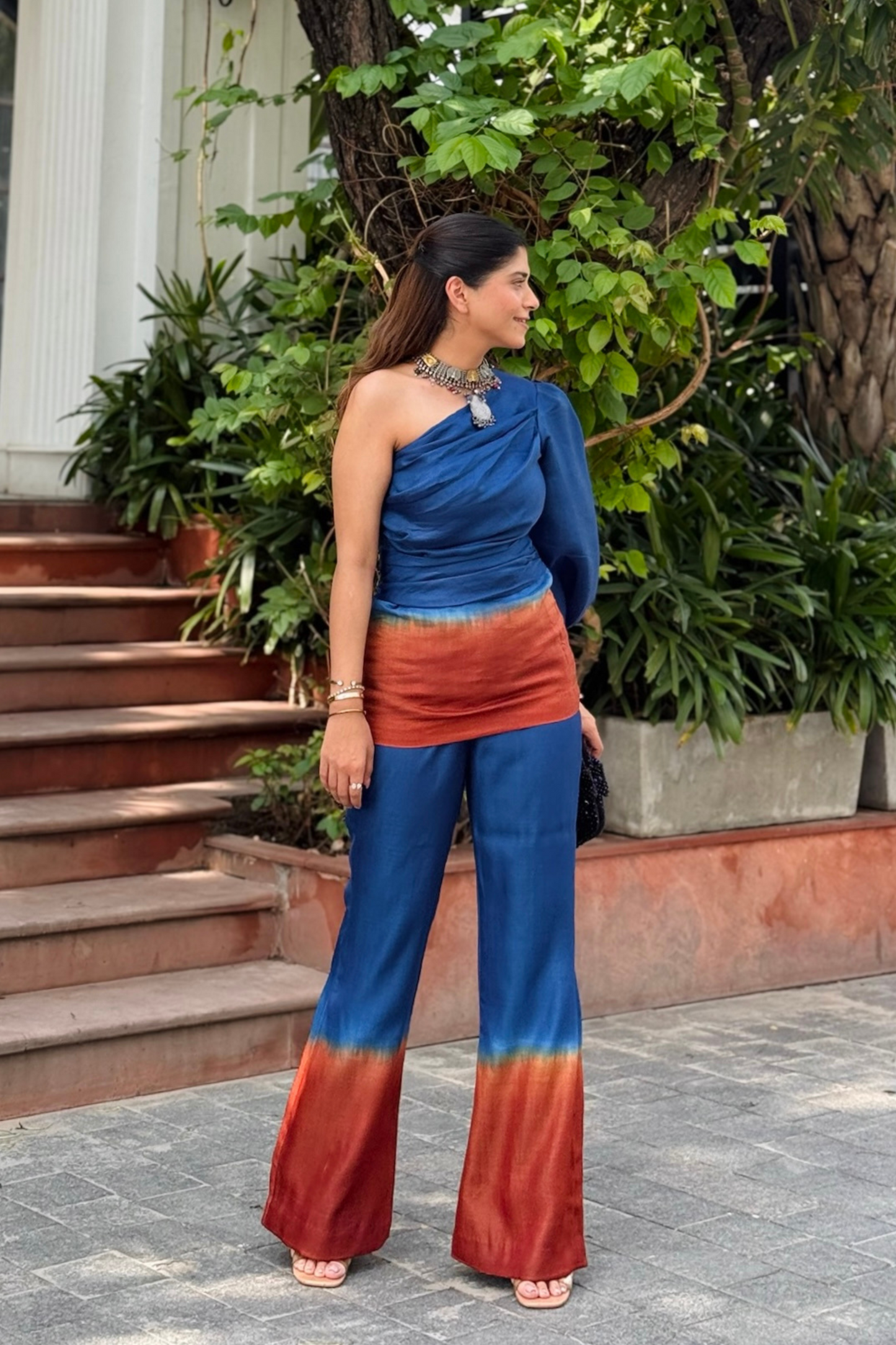 Blue and brown ombré set
