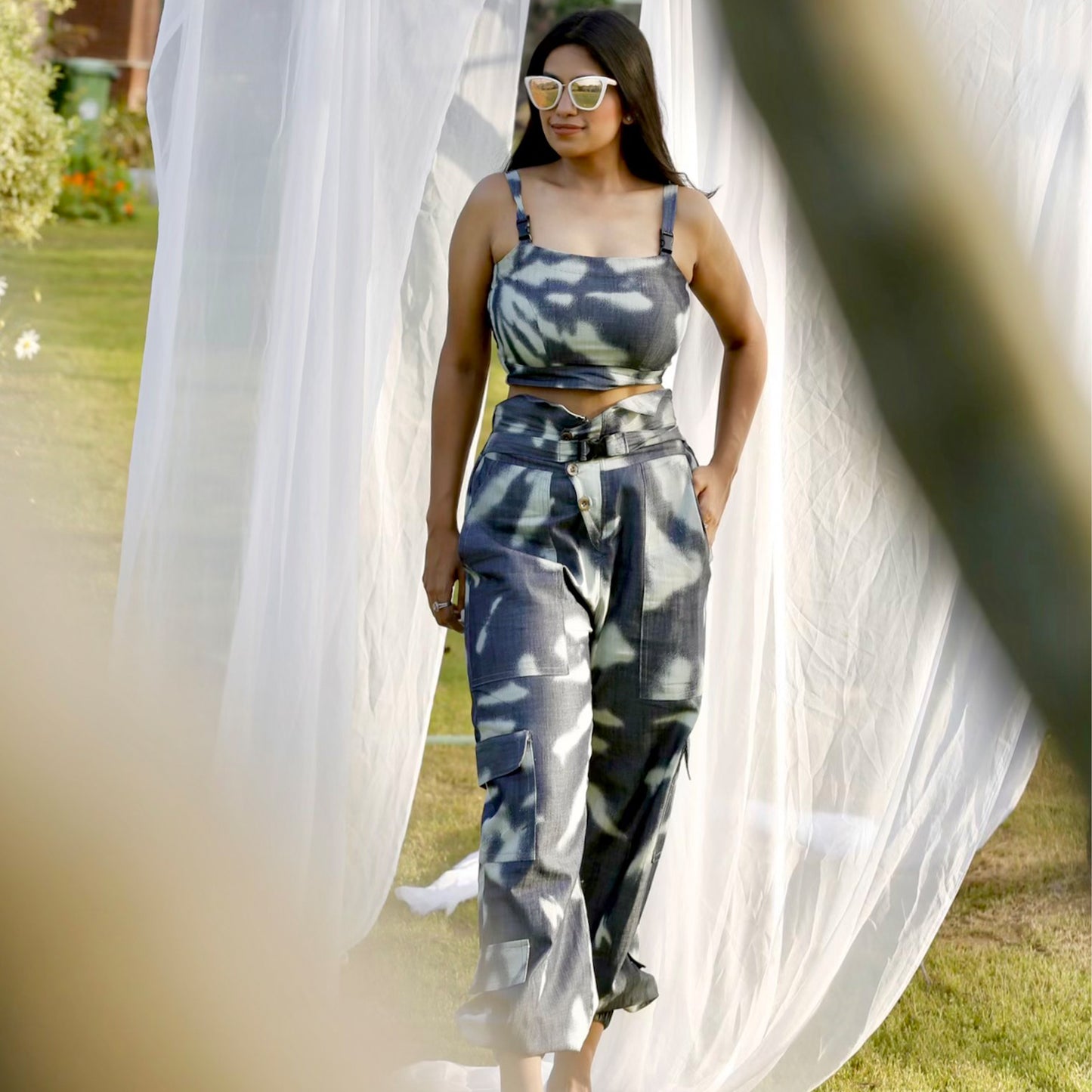 Printed Denim Co-ord Set