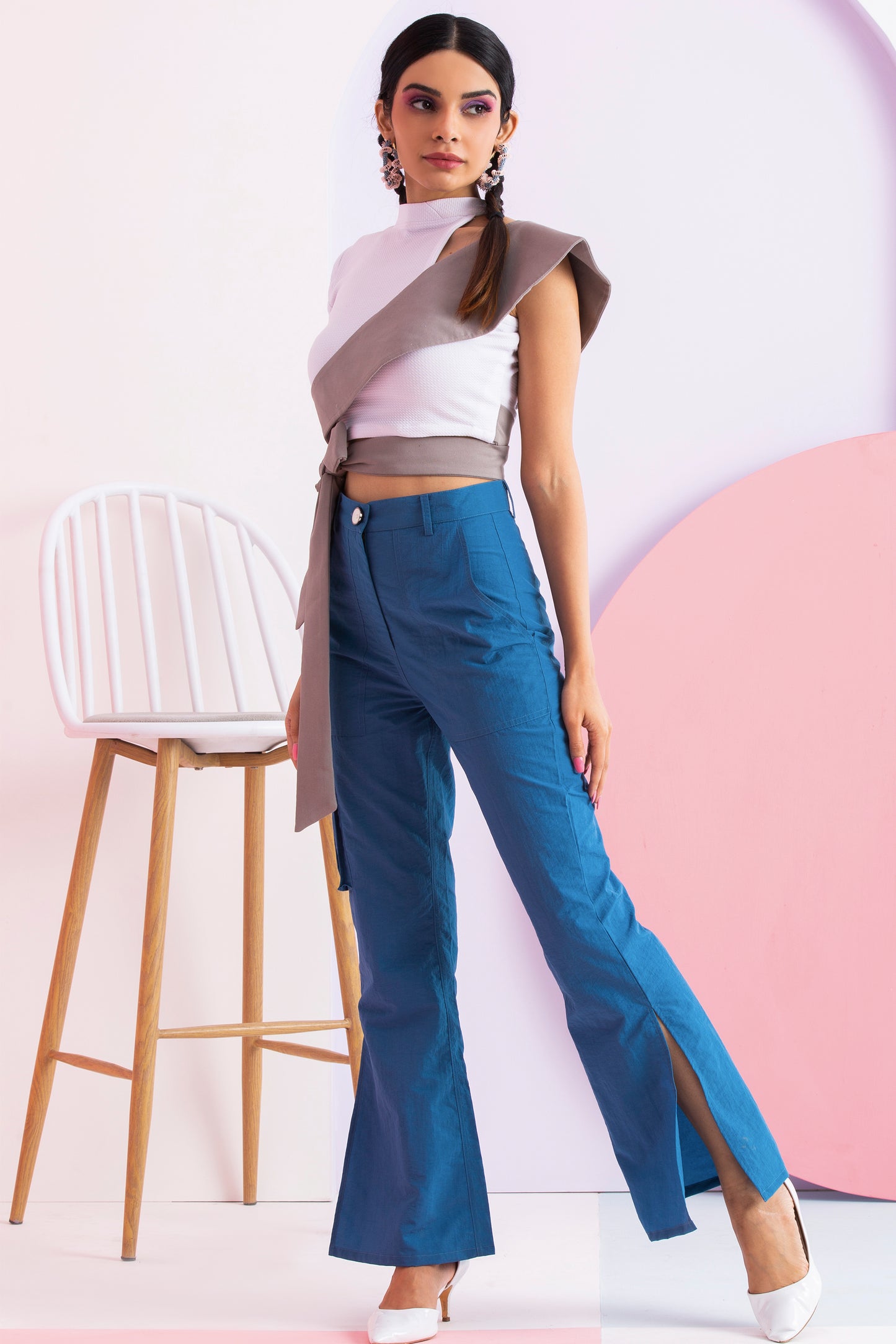 Petrol Blue Cargo Pants