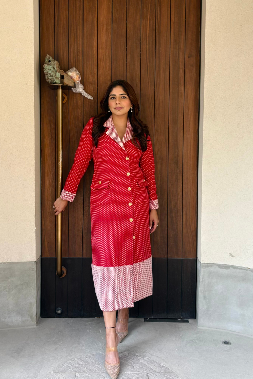 Marshmallow trench coat dress