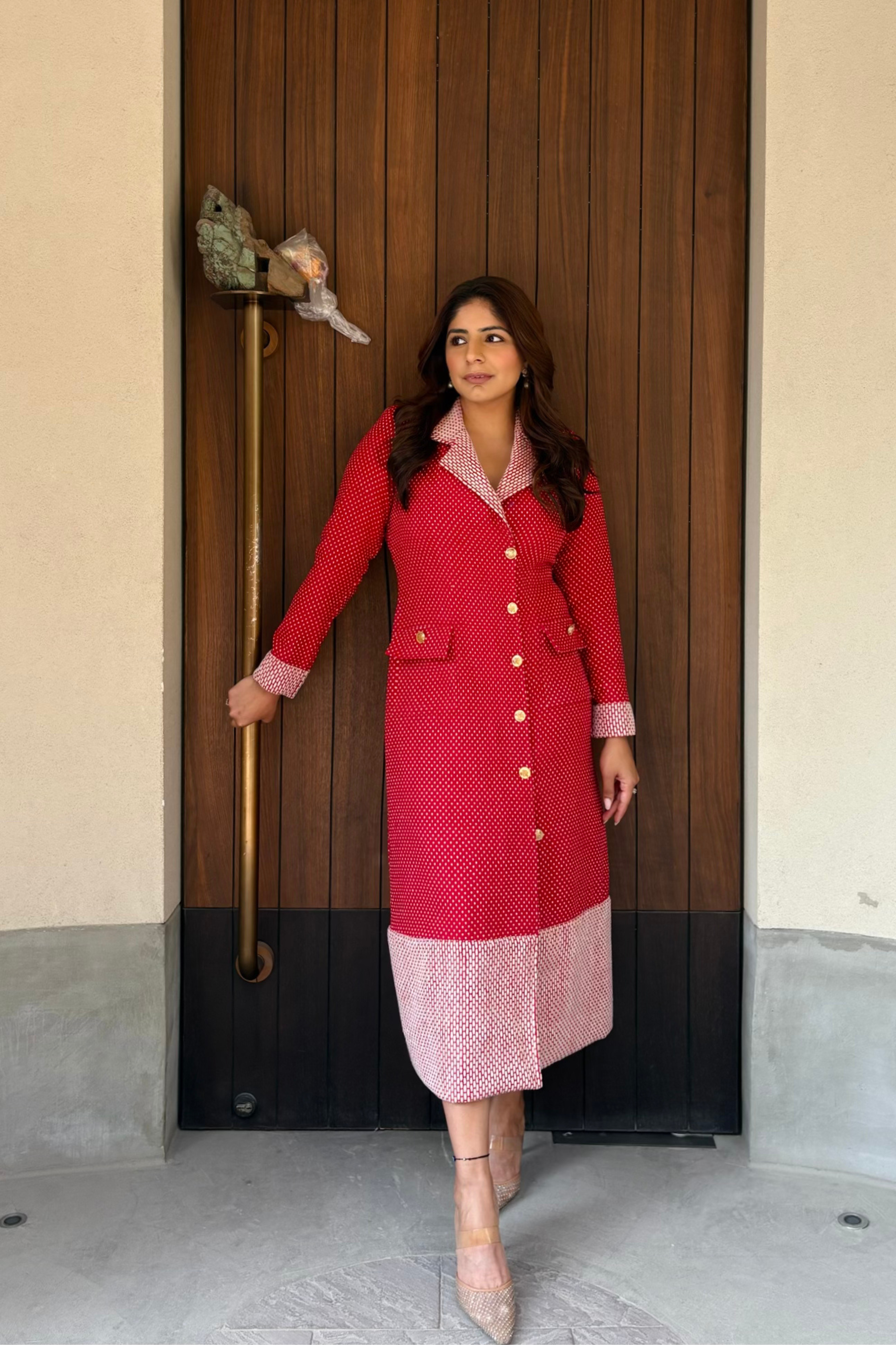 Marshmallow trench coat dress