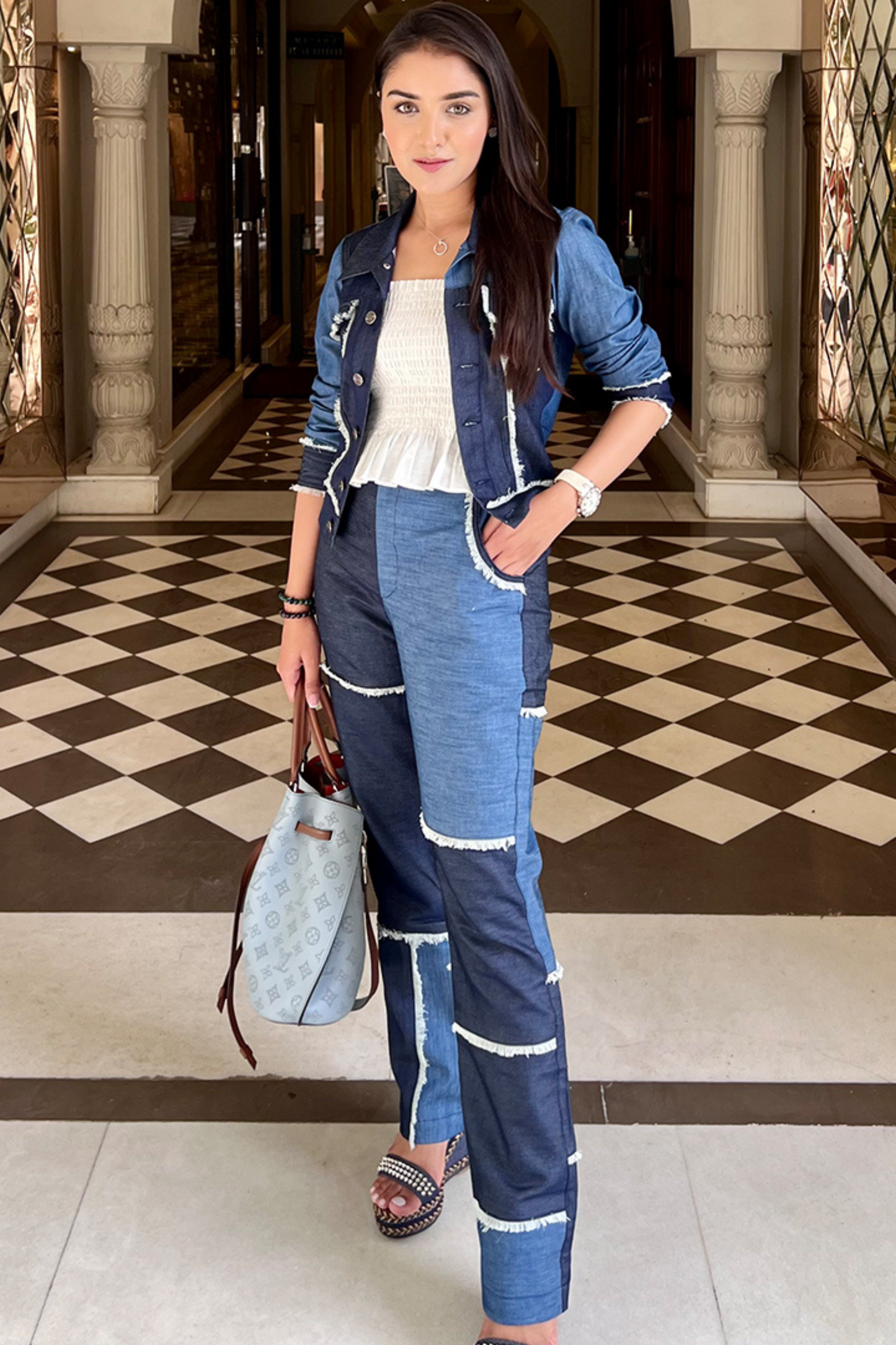 Shivani Girdhar - In our Double colour Denim set