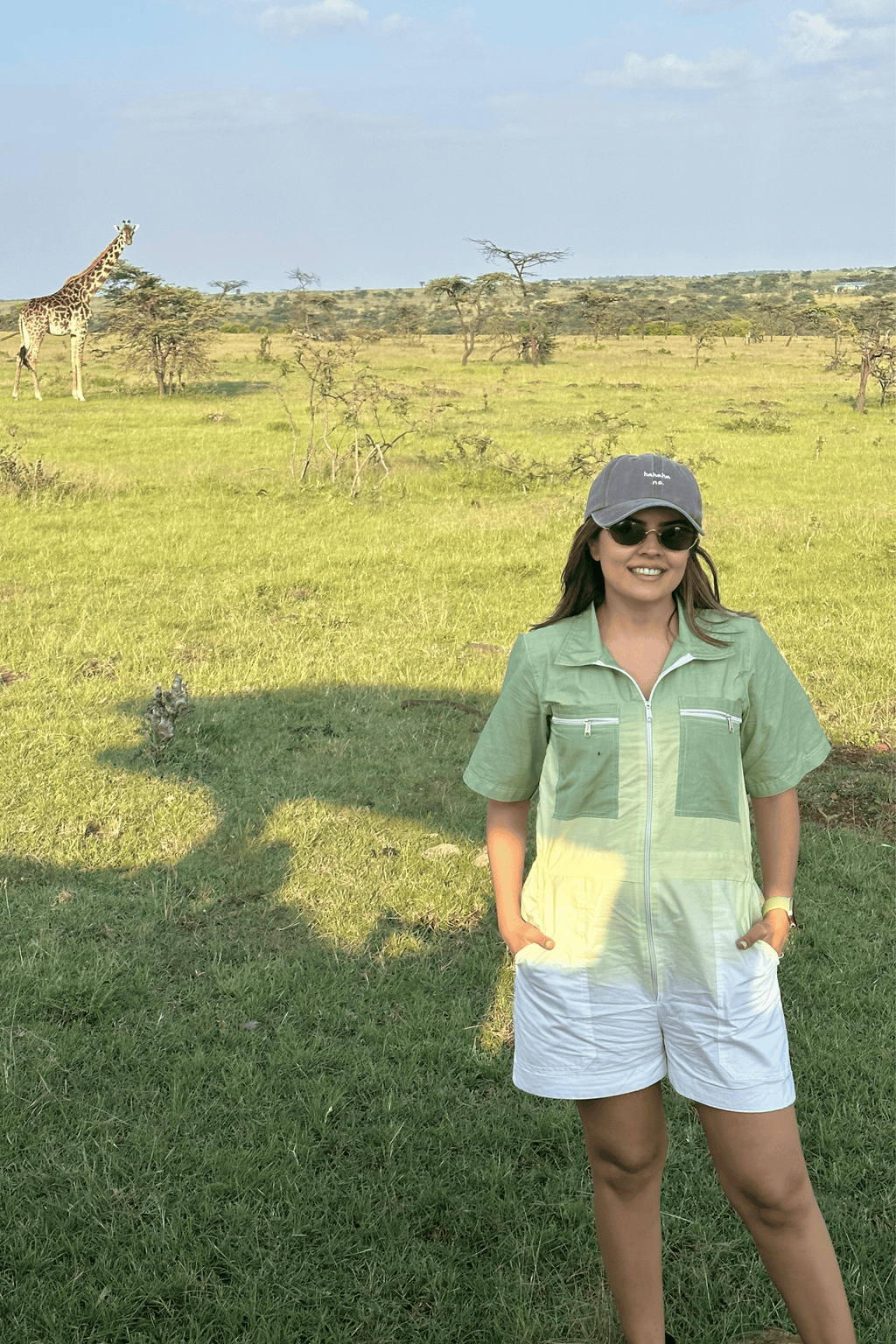 Simran Luthria in Lime and Basil sorbet - Playsuit