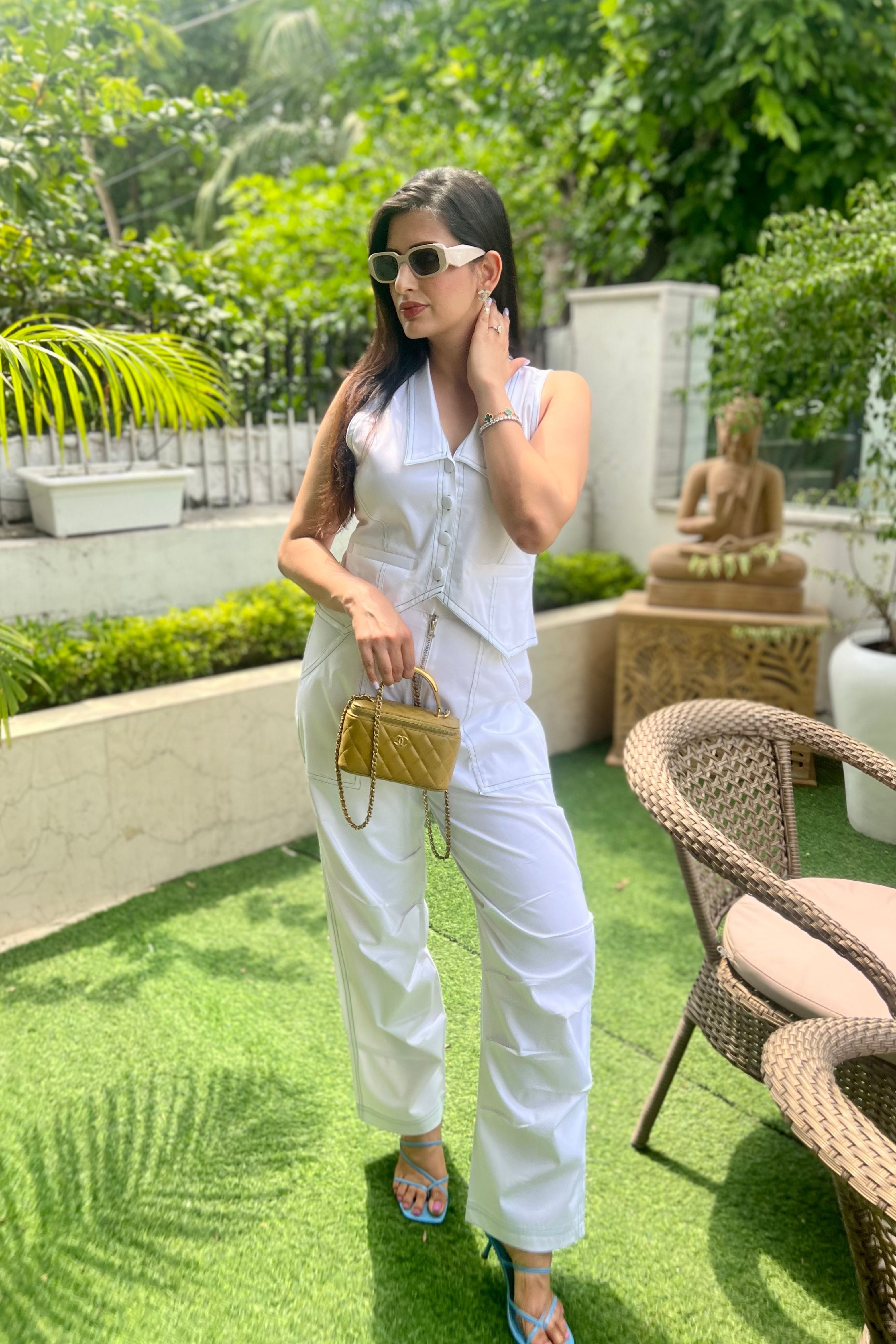 Komal Agarwal in our White Elderflower sorbet set