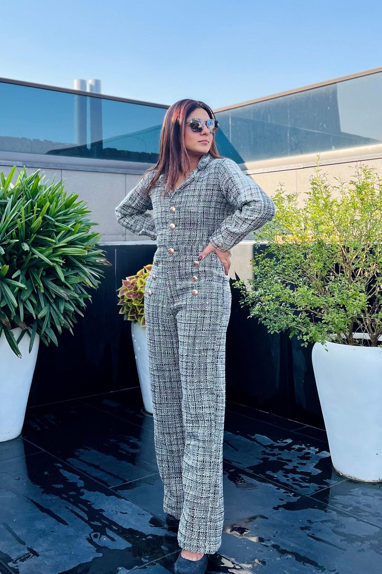 Tweed Jumpsuit