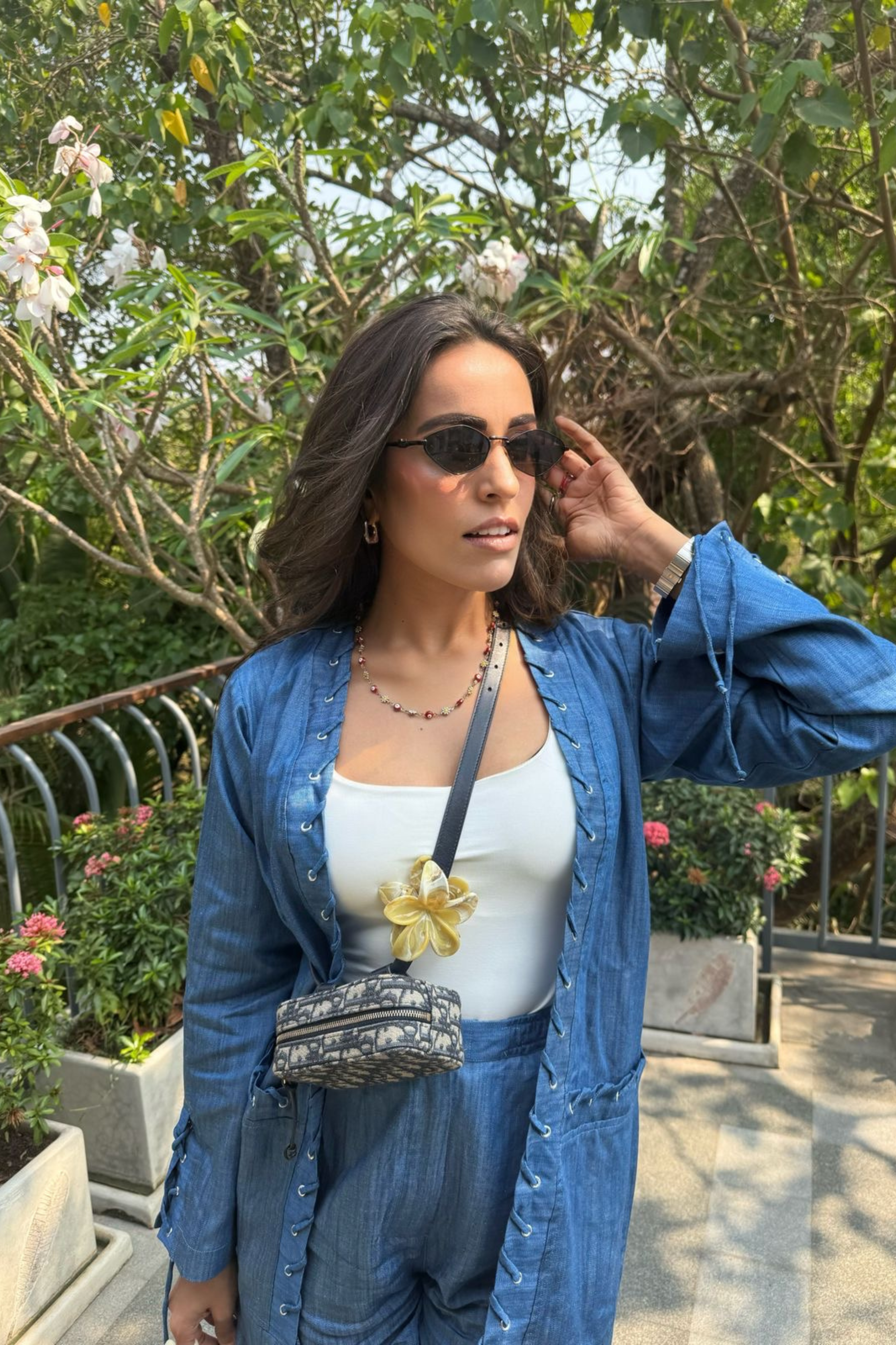 Ayesha Mehta in Skye shorts set