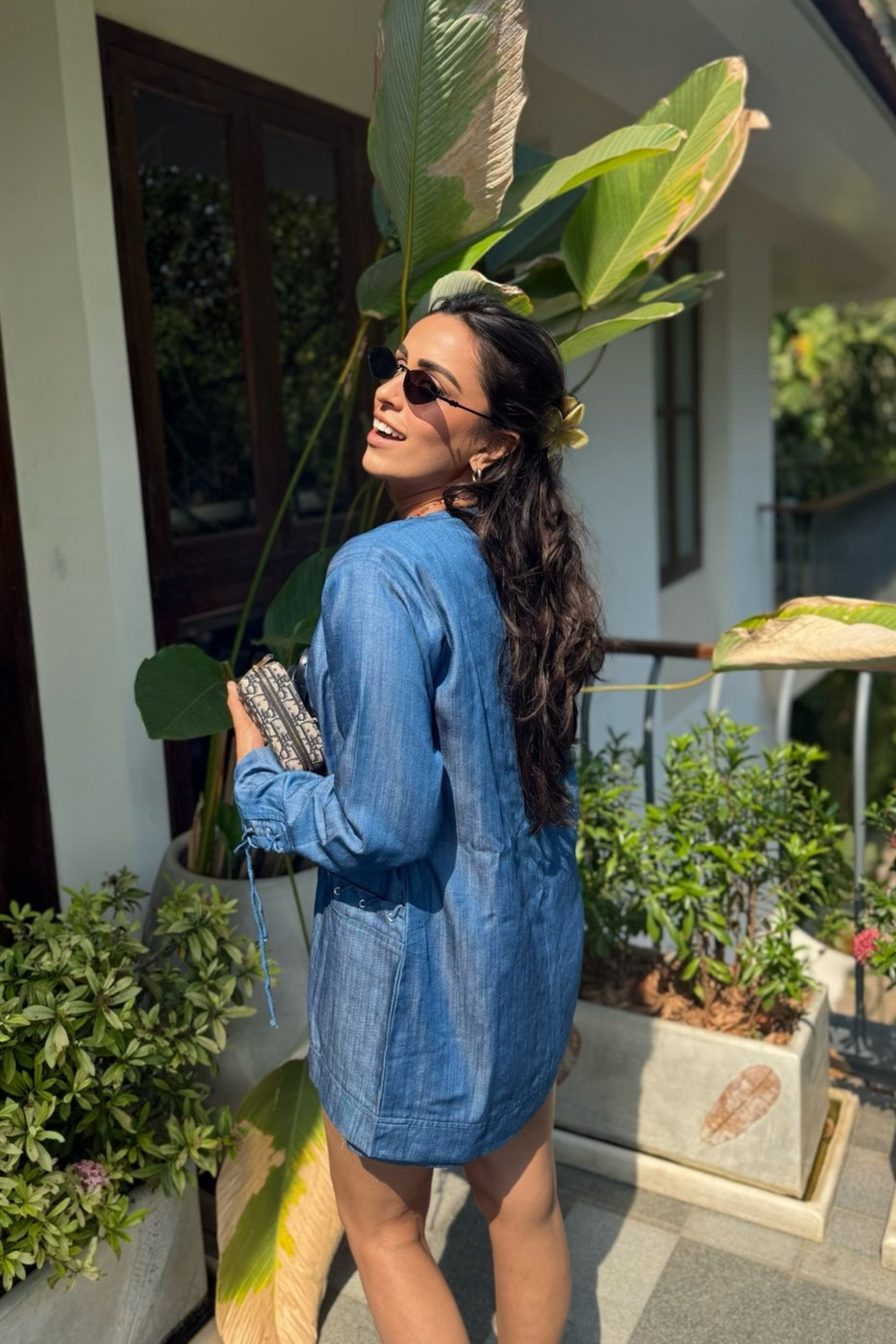 Ayesha Mehta in Skye shorts set