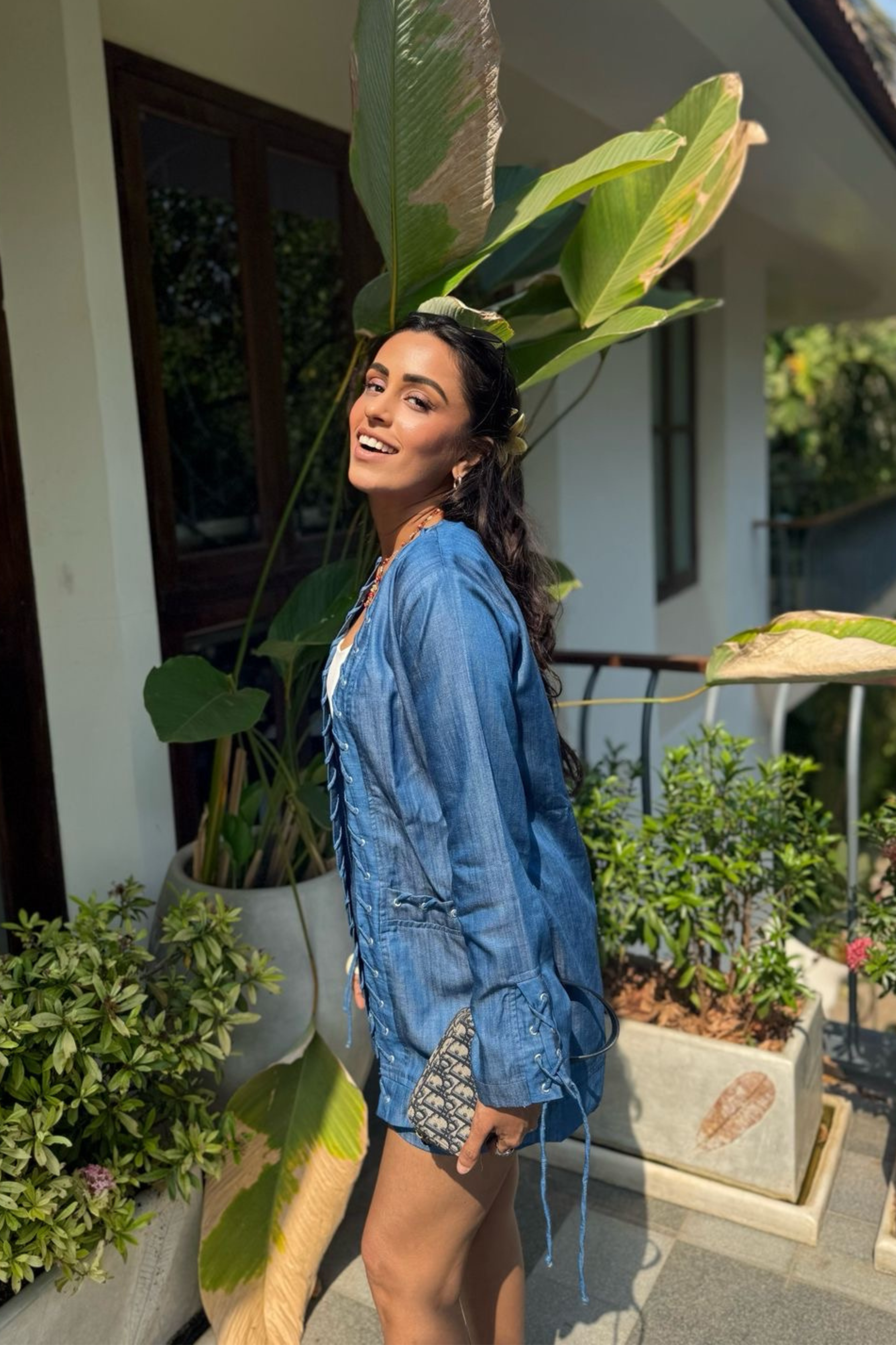 Ayesha Mehta in Skye shorts set