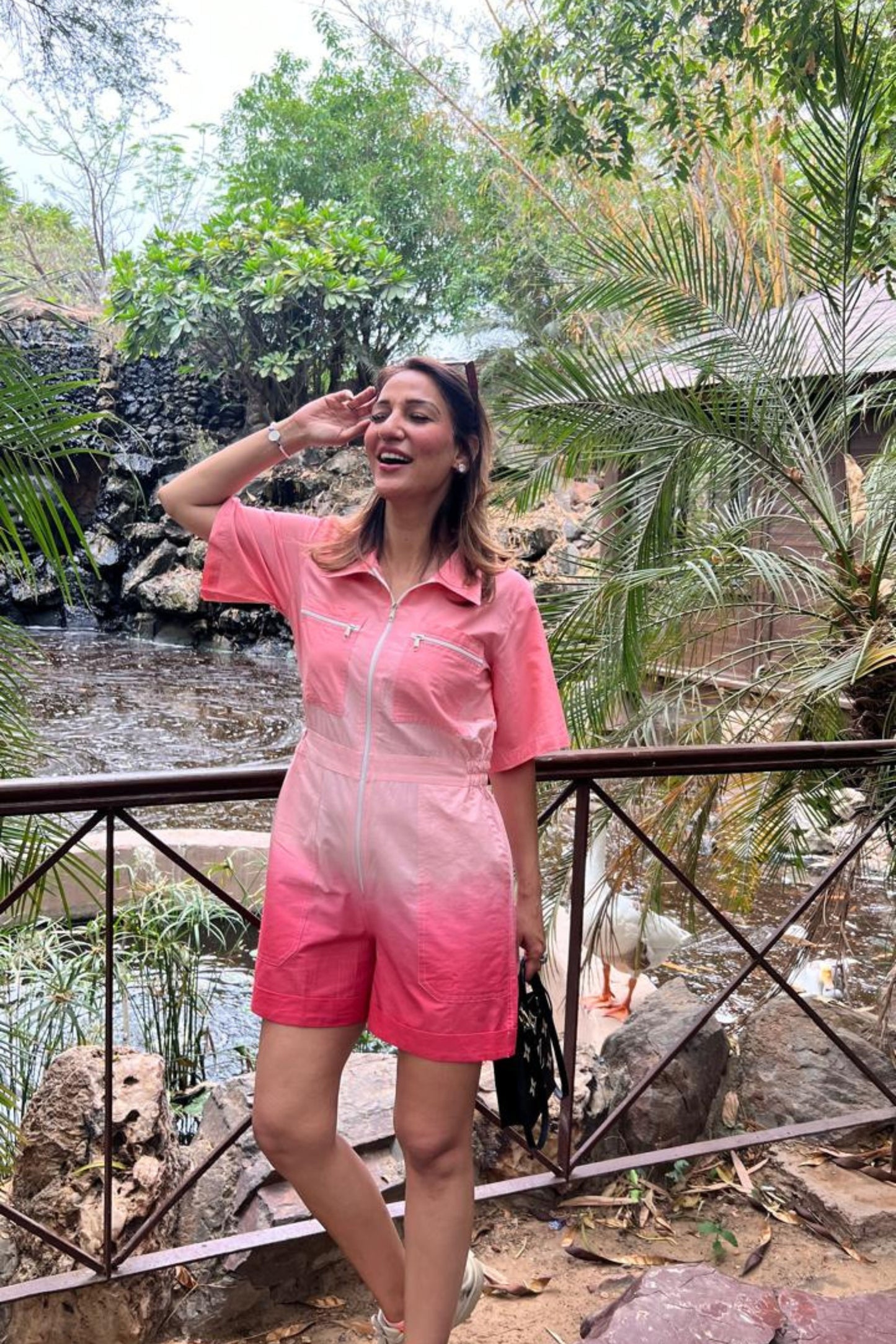 Harpreet Suri in Strawberry sorbet - Playsuit