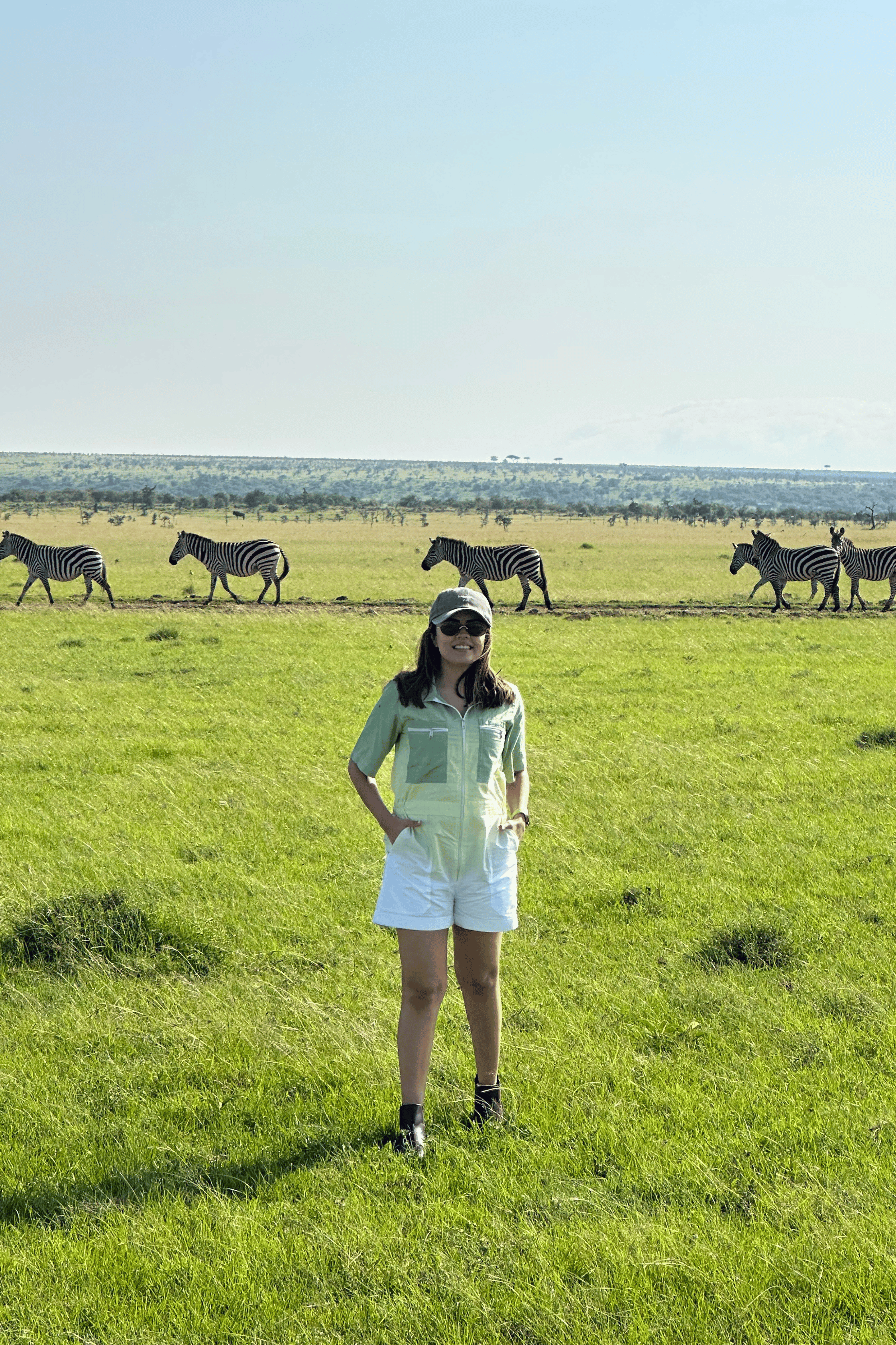 Simran Luthria in Lime and Basil sorbet - Playsuit