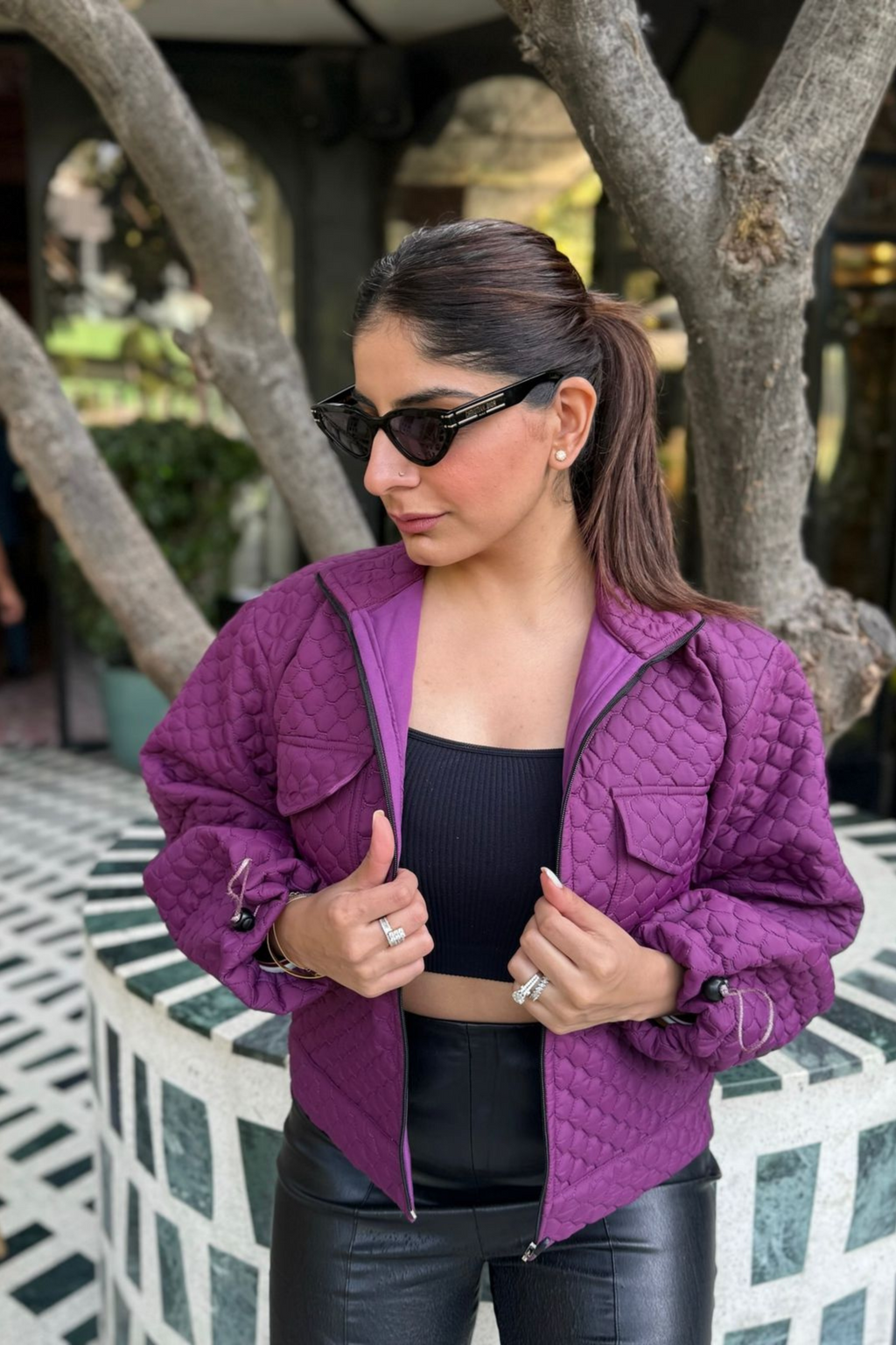 Wine windcheater Jacket