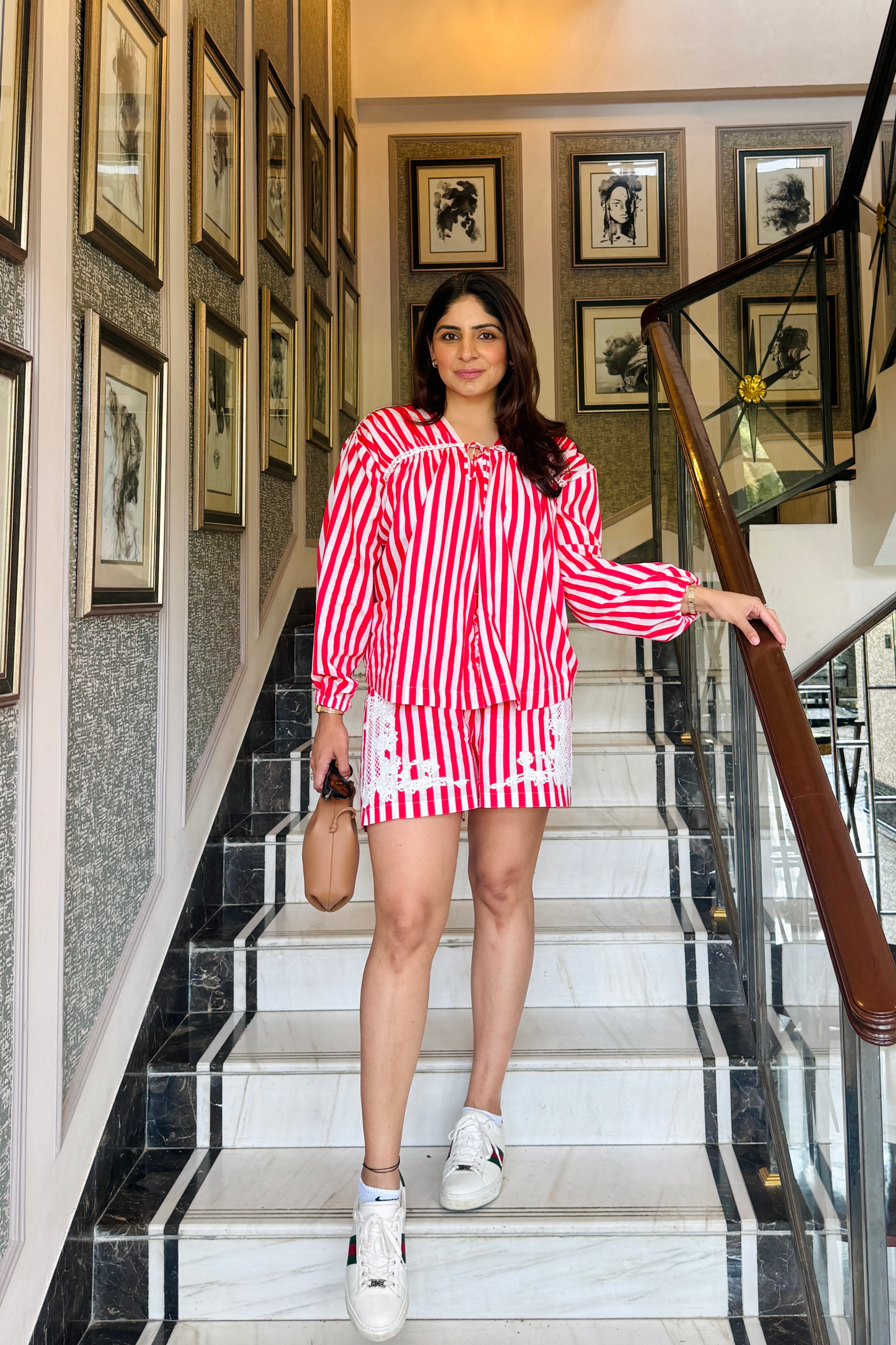 BLUSH BLOOM : Shorts set