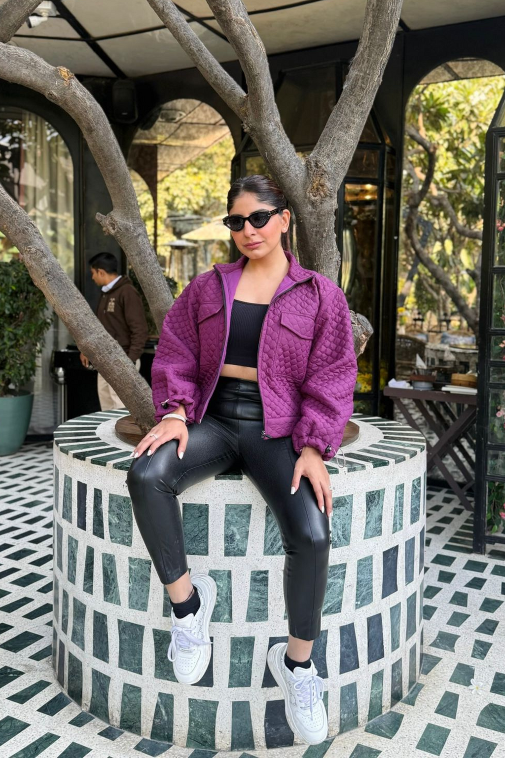 Wine windcheater Jacket