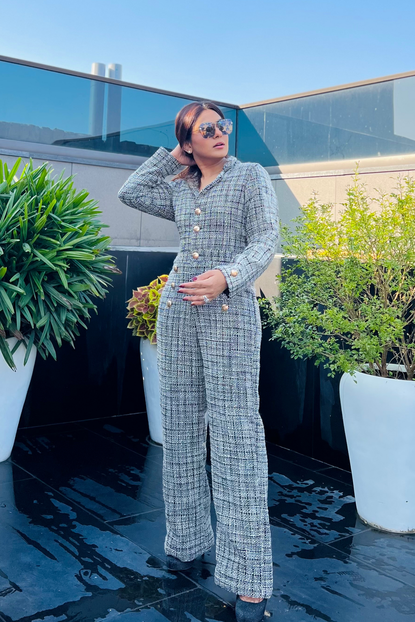 Tweed Jumpsuit