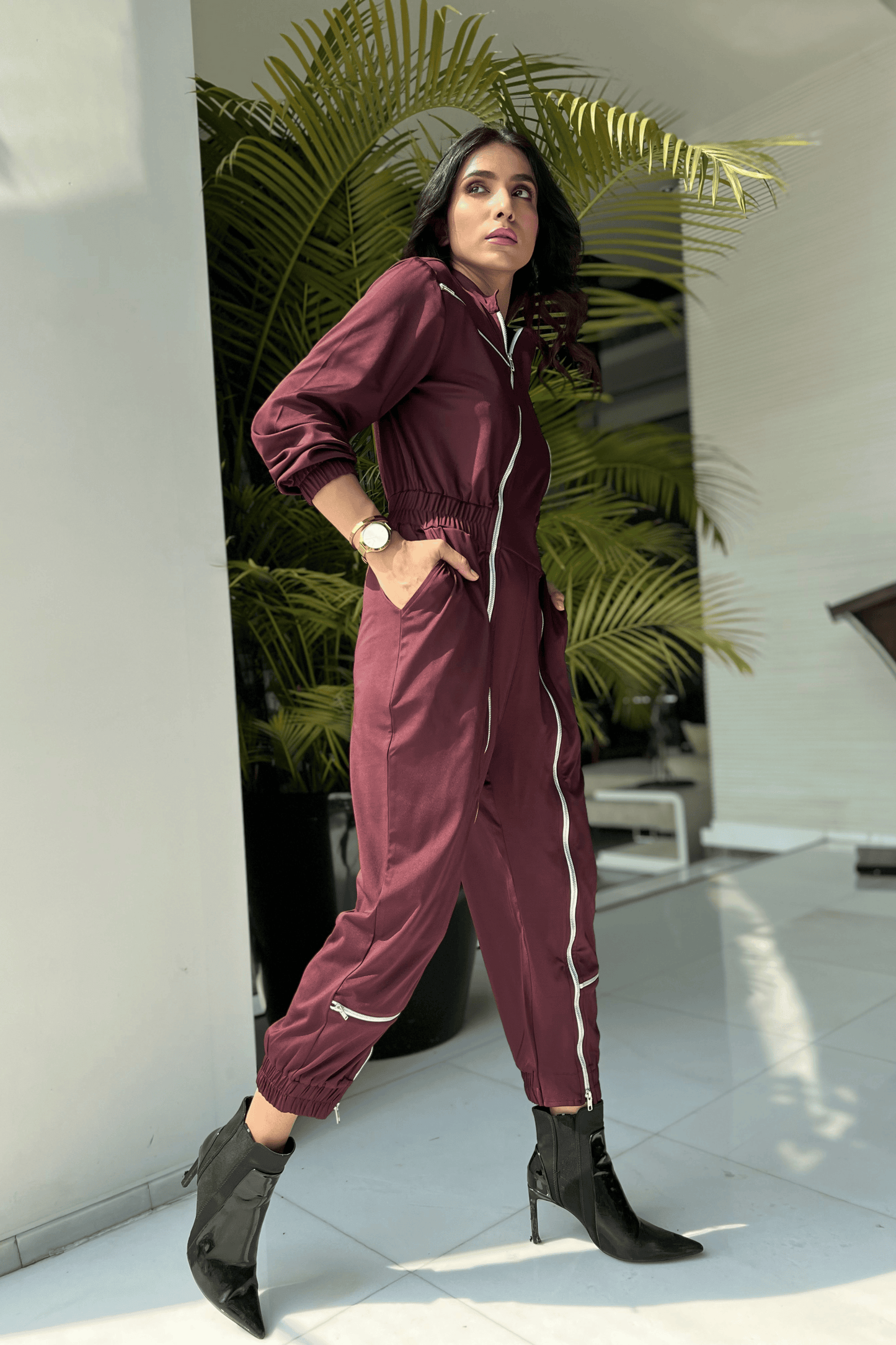 Wine Jumpsuit