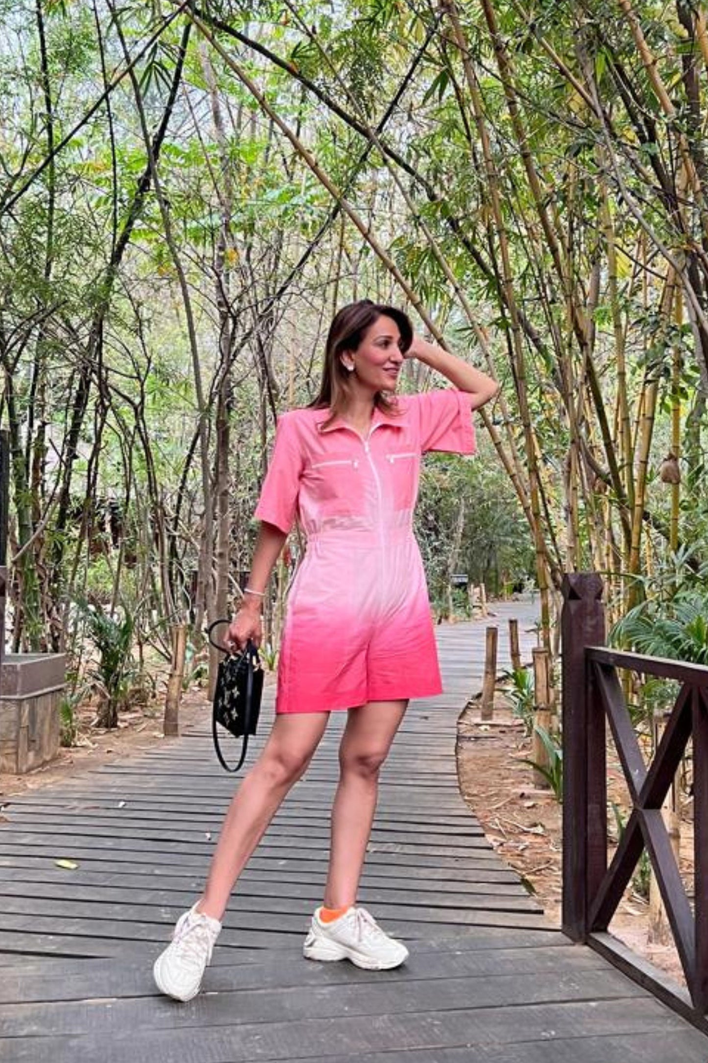 Harpreet Suri in Strawberry sorbet - Playsuit