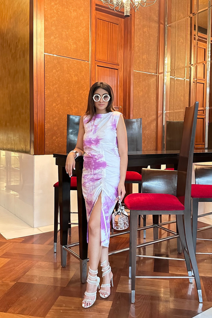 Hena Malhotra in Dewberry long dress