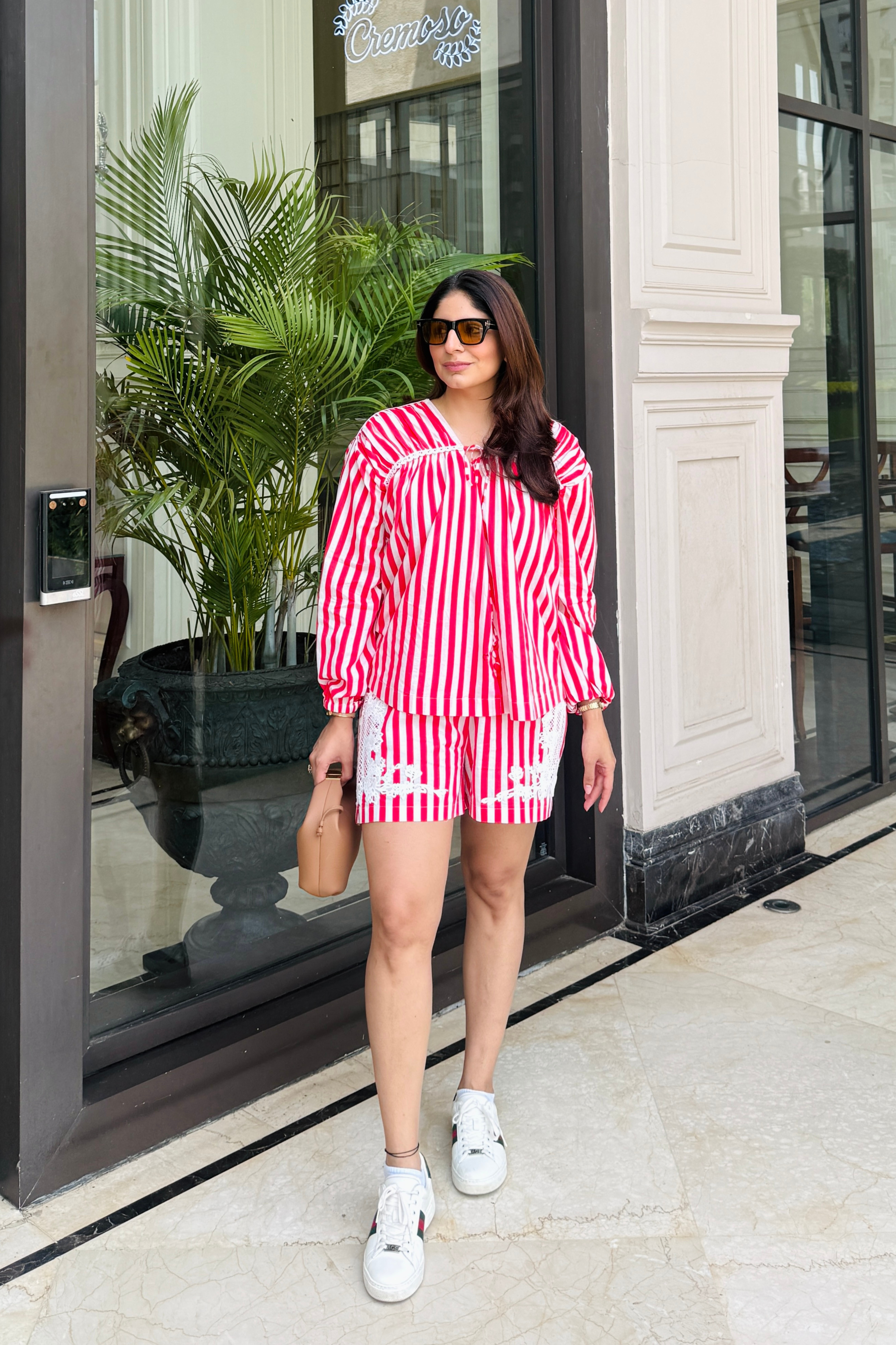 BLUSH BLOOM : Shorts set