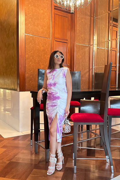 Hena Malhotra in Dewberry long dress