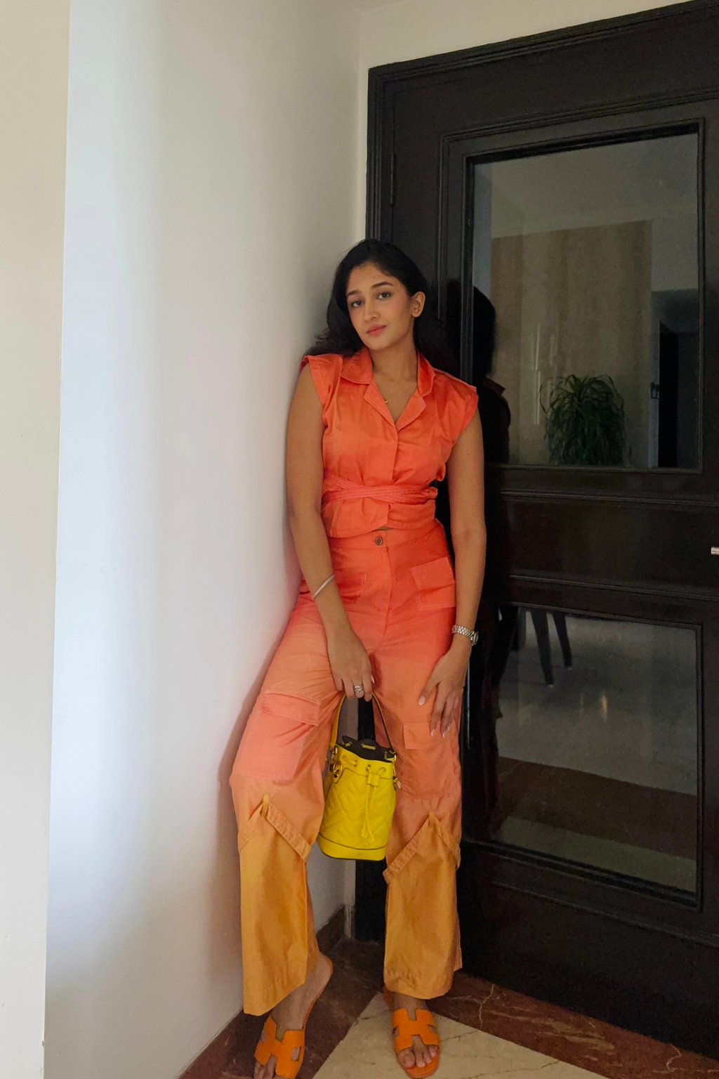 Seher Datta in Sunset Sorbet set