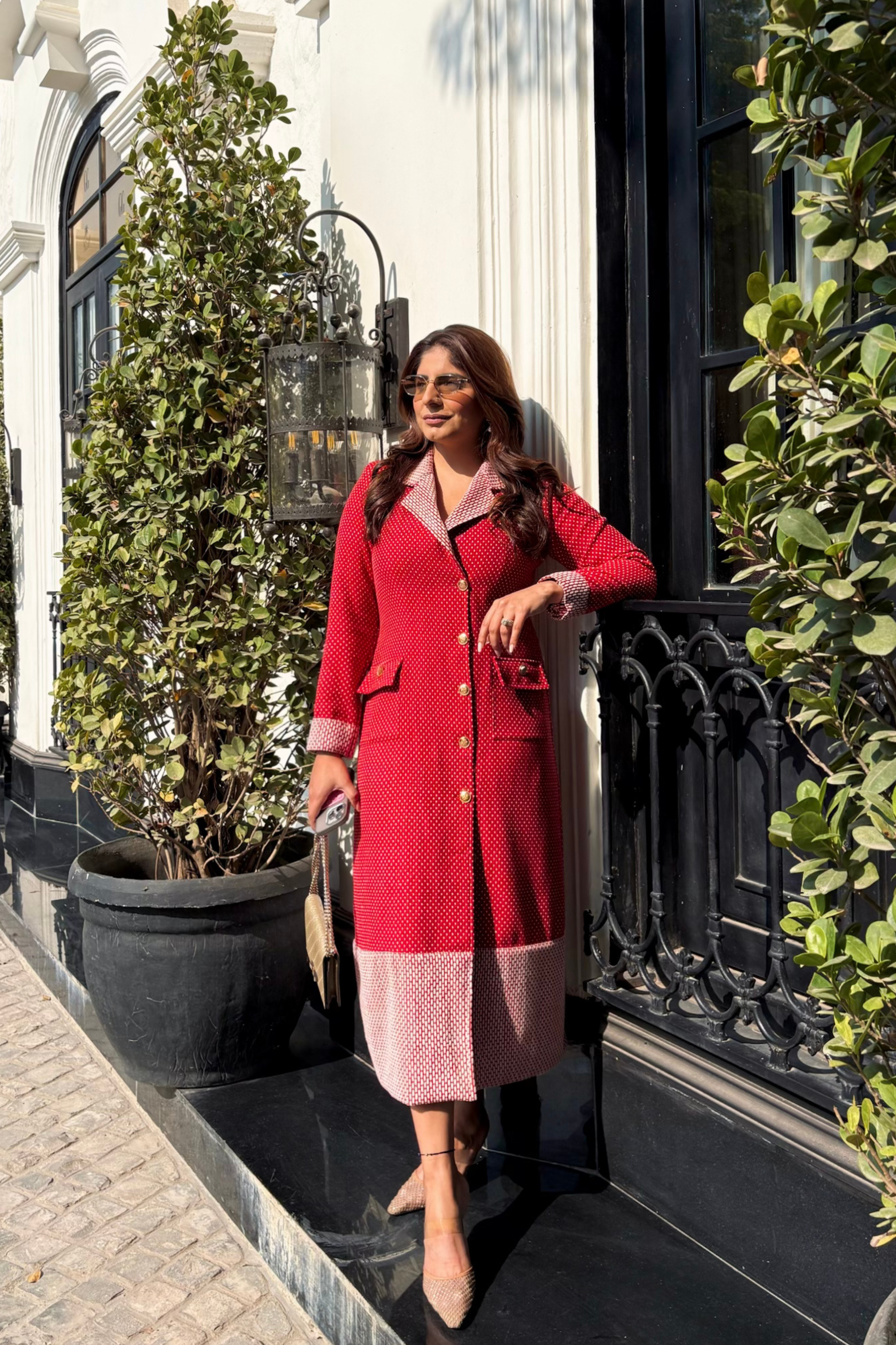 Marshmallow trench coat dress