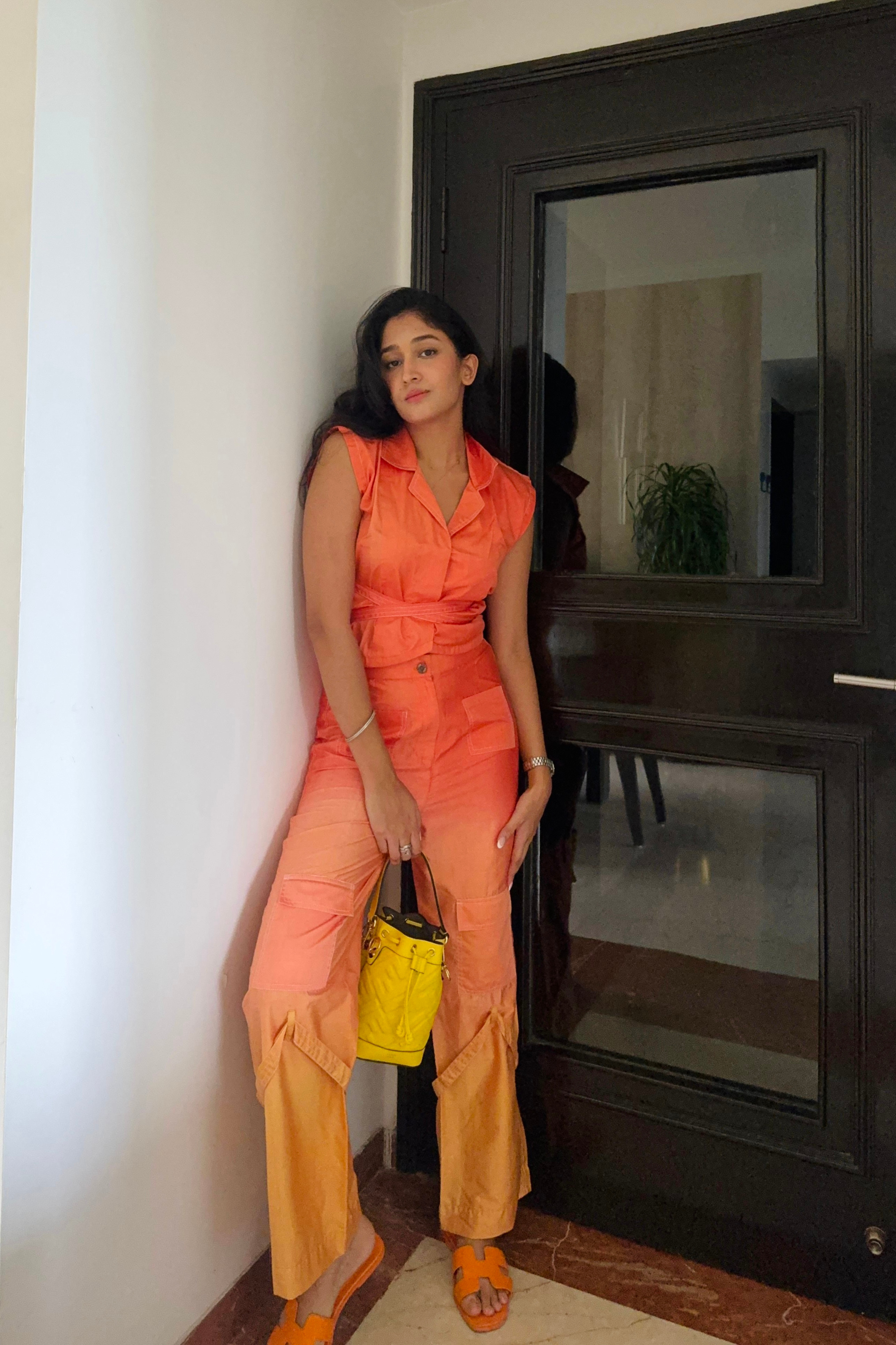 Seher Datta in Sunset Sorbet set
