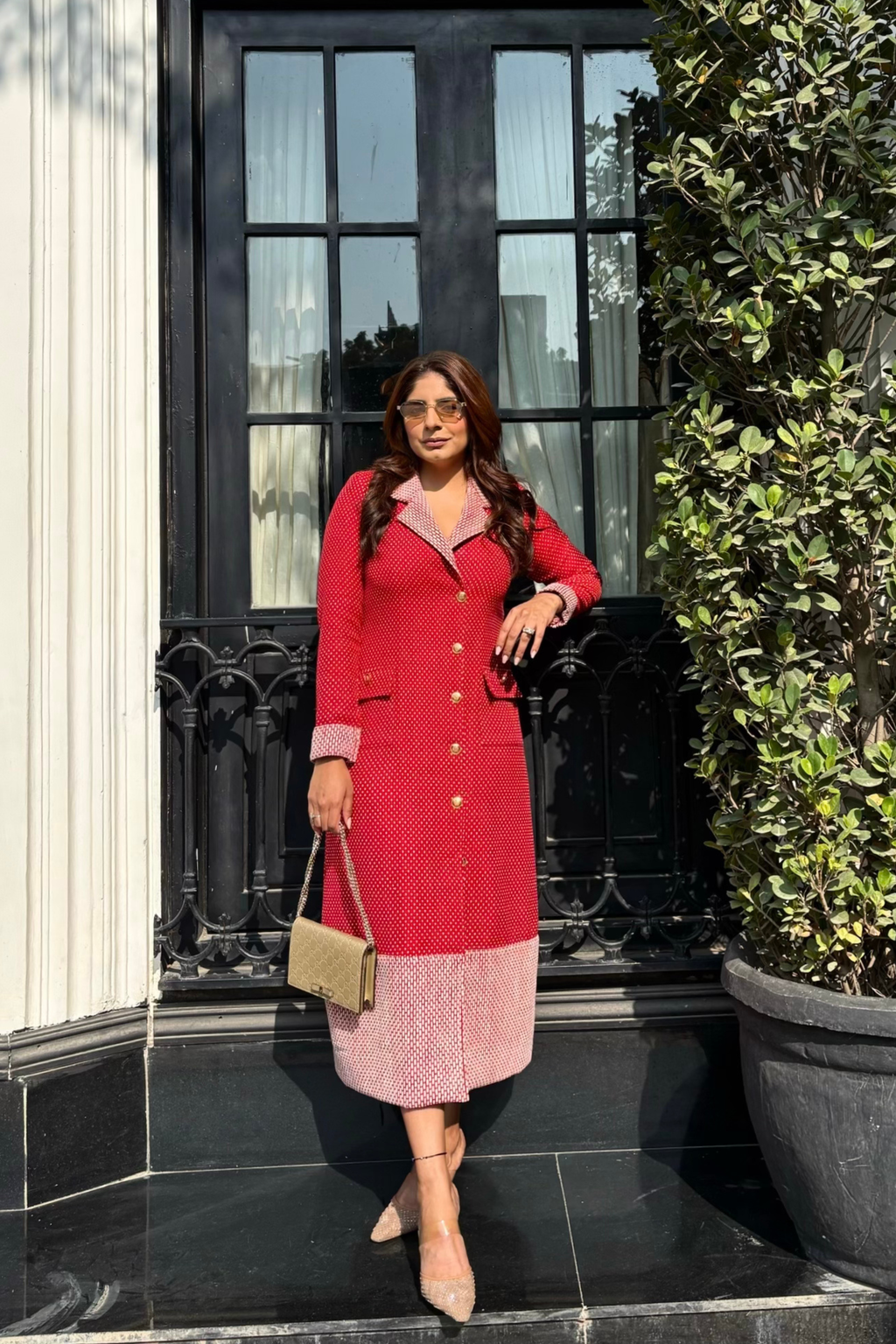 Marshmallow trench coat dress