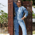 Denim Co-ord set with Fringe ( Plus )