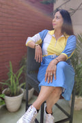 Colour block Jersey Dress