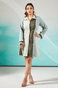 Colour block A-line dress