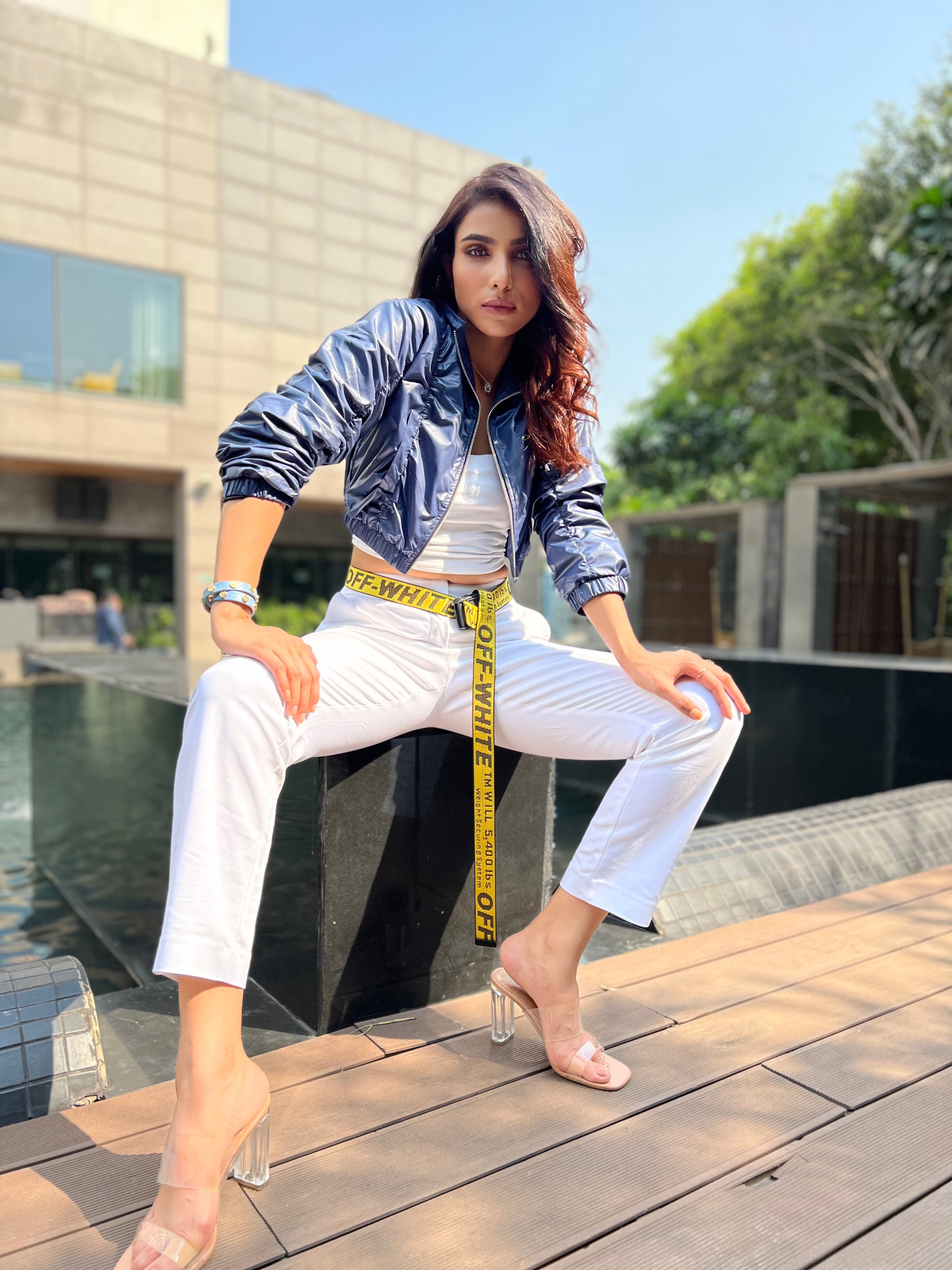 Blue Wrinkled Jacket