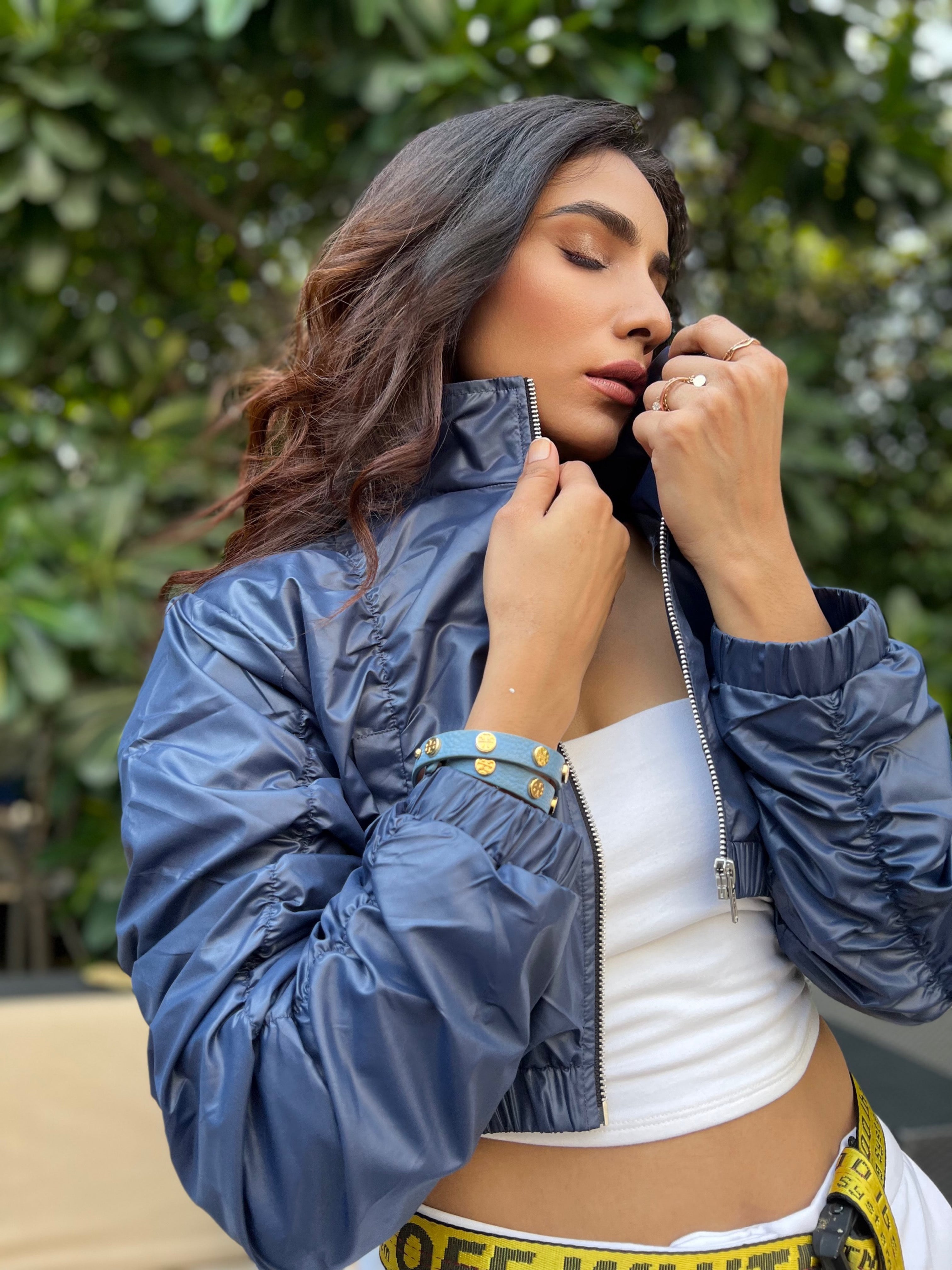 Blue Wrinkled Jacket