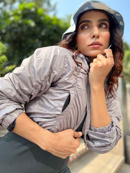 Silver Wrinkled Jacket