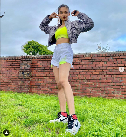 ANUSHKA SEN : In our Silver Wrinkled Jacket
