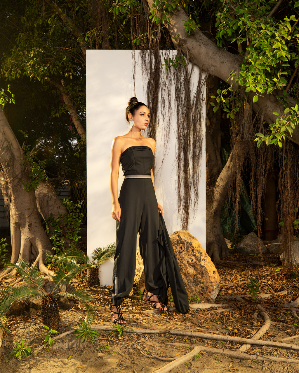 Tube Jumpsuit with Corset Jacket