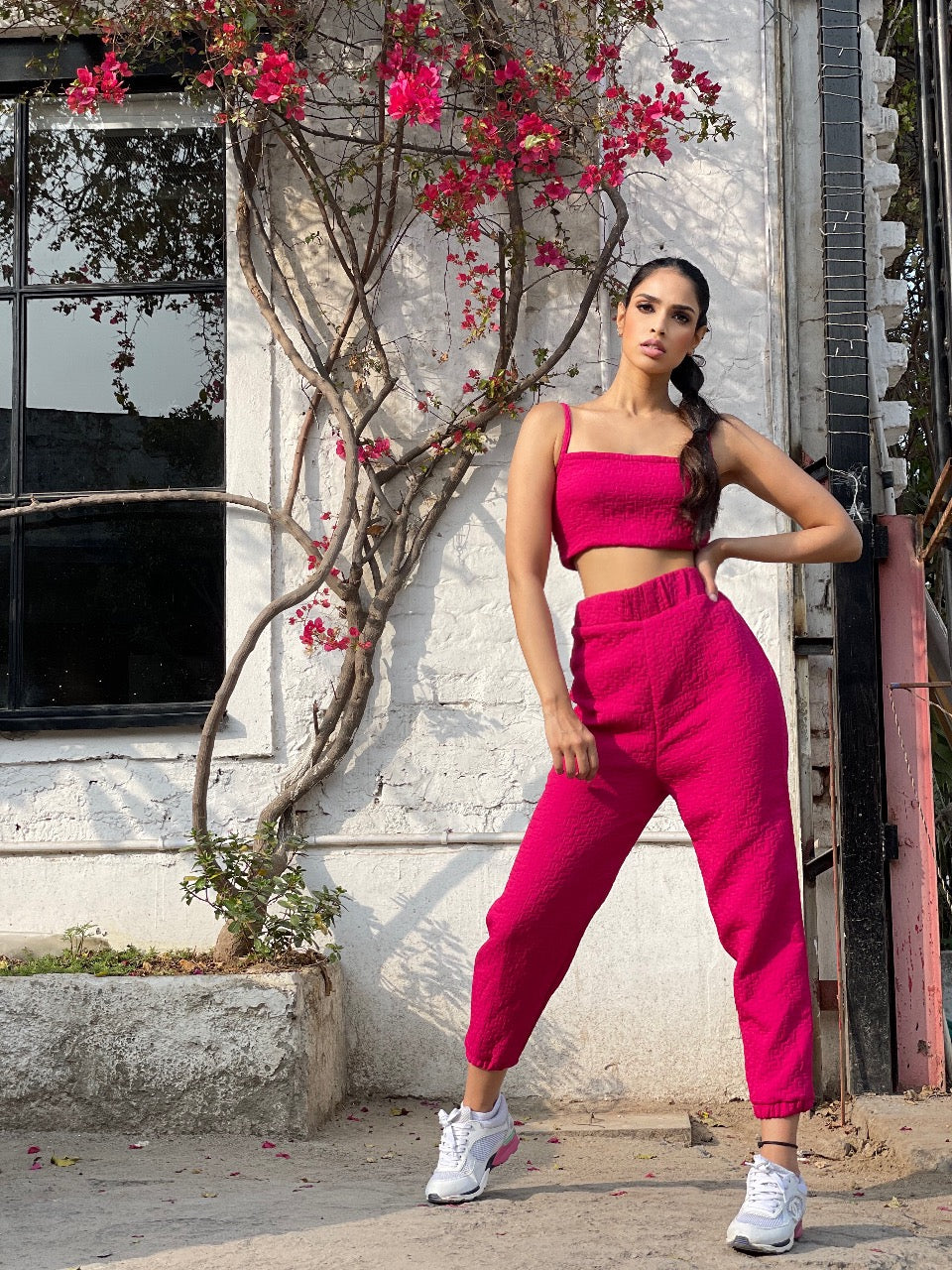 EKTA BHADANA : In our Hot Pink Jogger Set