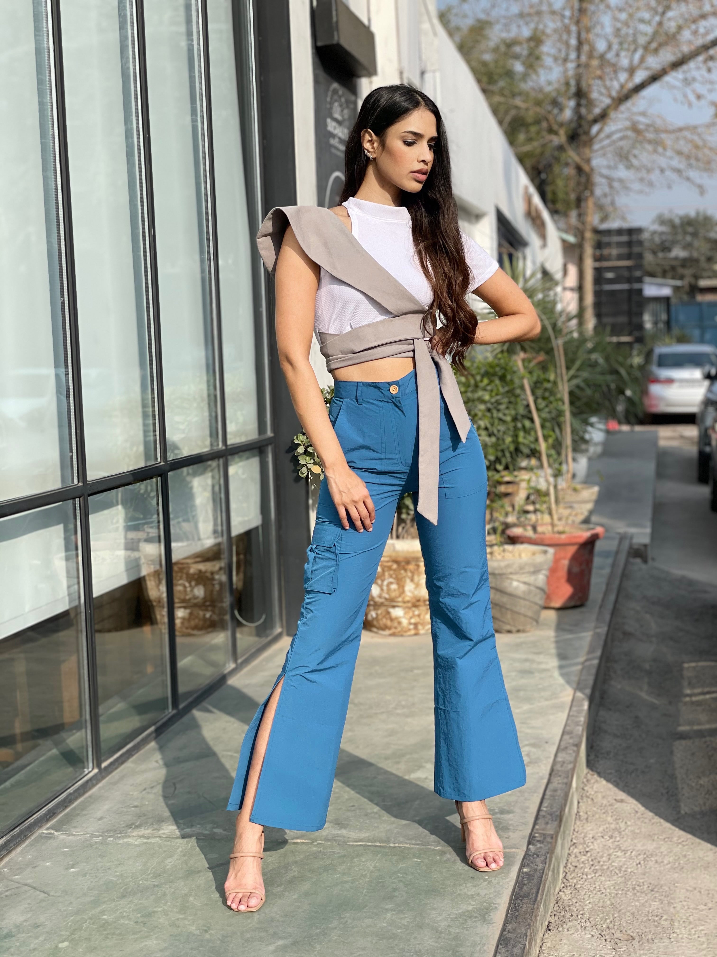 EKTA BHADANA : In our White top and Cargo Pants
