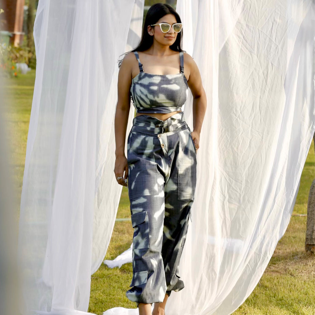 Printed Denim Co-ord Set